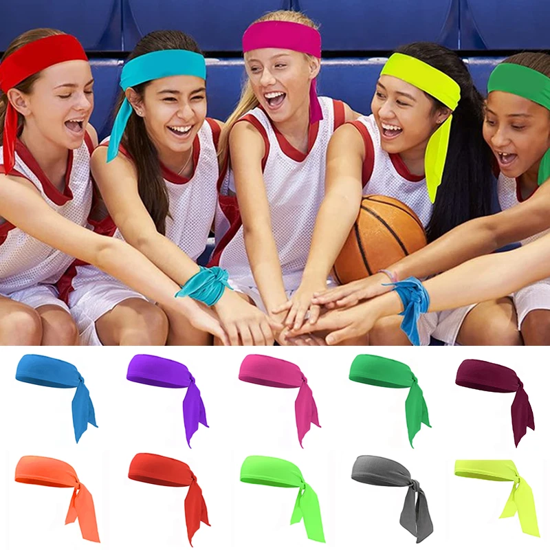 

New Polyester Hair Tie Men Hair Band Women Sports Tie Back Headband Sports Yoga Hair Ribbon Moisture Accessories Sweatband