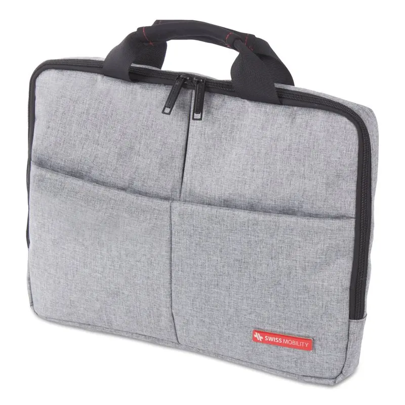 

Handsomely Crafted Bugatti Group Sterling Slim Gray Briefcase - Perfectly Sized to Hold 14.1" Laptops, 1.75" X 1.75" X 10.25"