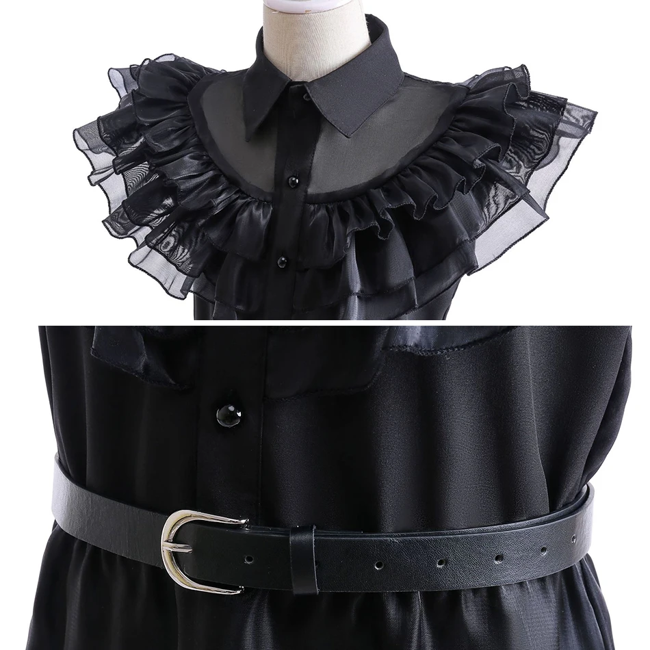 Костюм для косплея девушки Адамс детей на Хэллоуин искусственная Маскировка