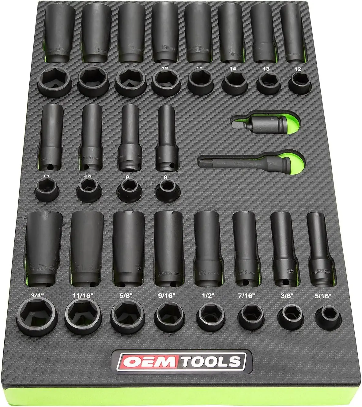 

42 Piece Socket Set, 3/8 Drive, Metric and SAE Socket Set With Shallow And Deep Sockets For Auto Repairs, Includes Custom Tray