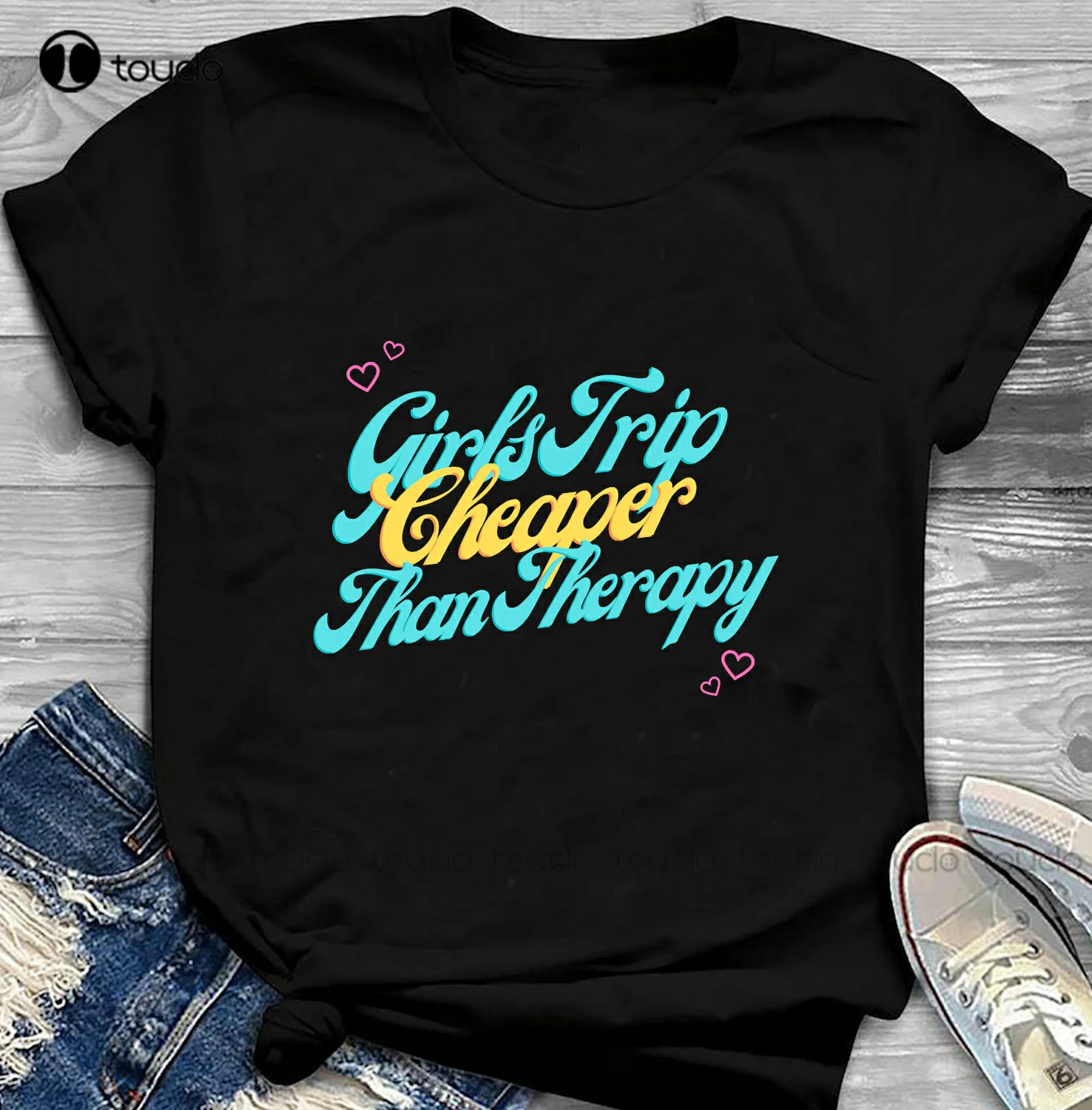 New Girls Trip Cheaper Than Therapy Relaxed Fit T-Shirt Boys White T Shirts Cotton Tee Xs-5Xl Unisex Fashion Funny Tshirt