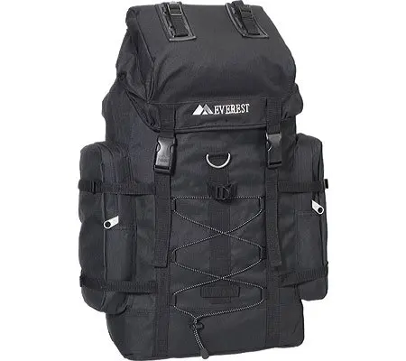 Everest Unisex Hiking Backpack, Black