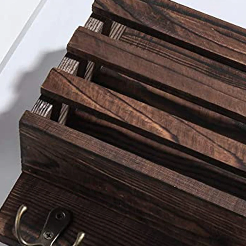 Настенный держатель для почты деревянный органайзер сортировки с 4 двойными