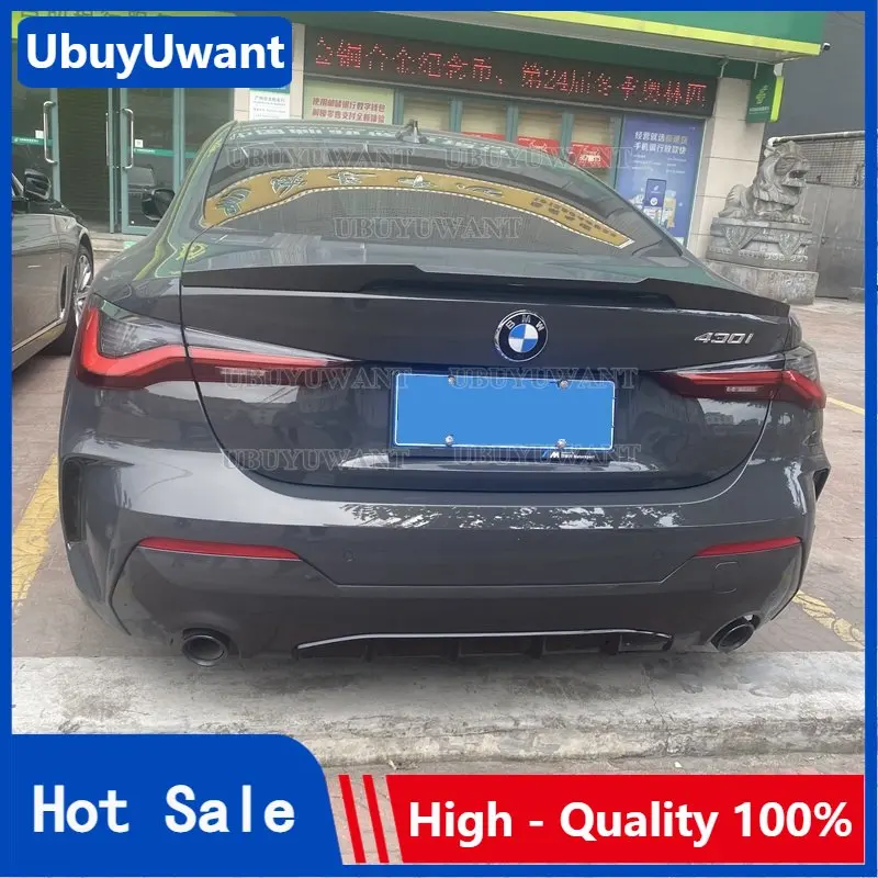 

For NEW BMW 4 Series G22 Coupe Real Carbon Fiber Spoiler Wing 2Door 425i 430i CAR Trunk Rear Lip Black Tail FIN M4 Style 2020-UP