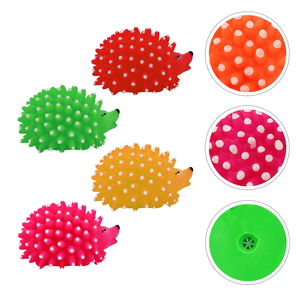 

4Pcs Hedgehog Shaped Cat Toys Indoor Dog Vocalizing Toys (Random Color)
