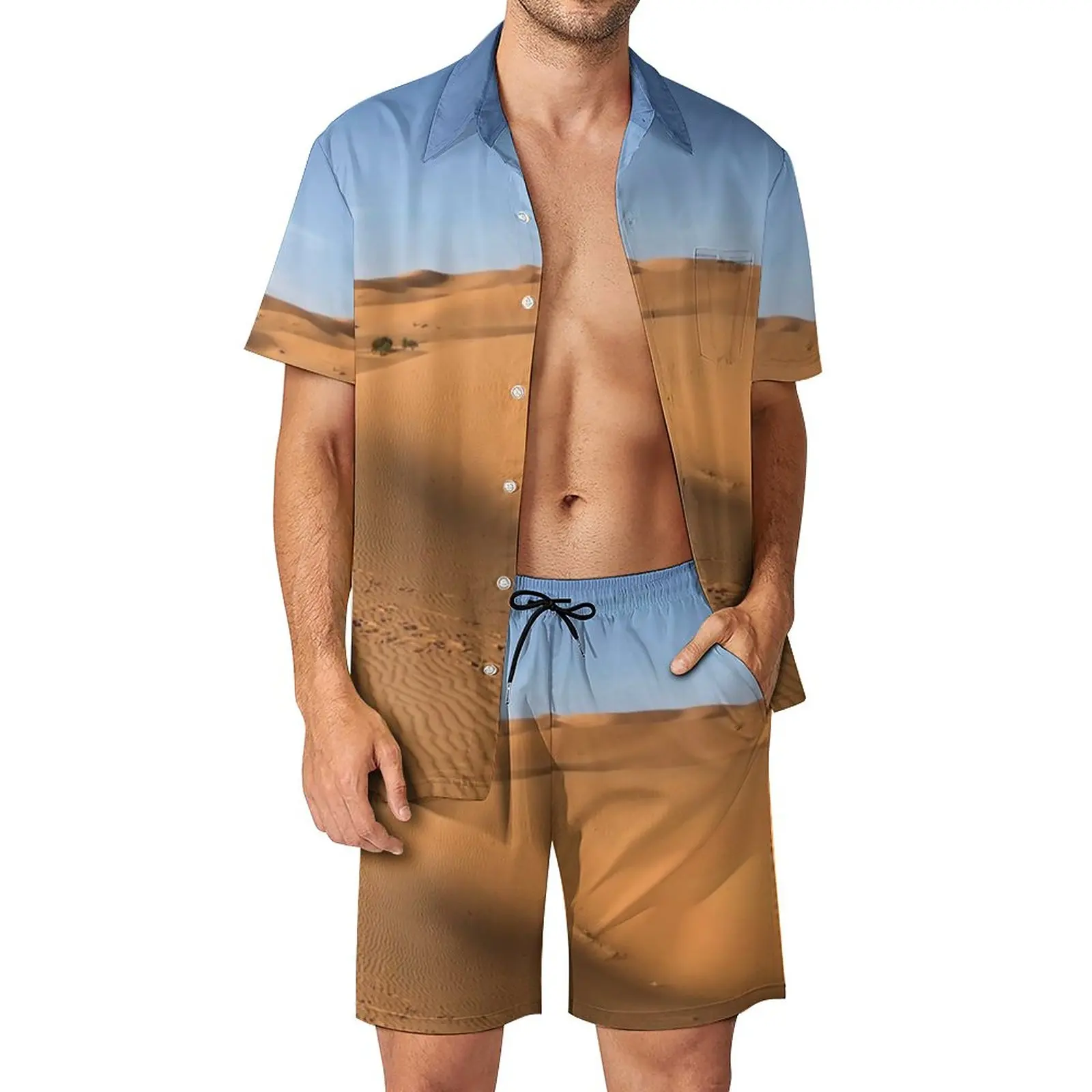 

Namib Desert Men Sets South Africa Print Casual Shirt Set Fashion Vacation Shorts Summer Suit 2 Piece Large Size