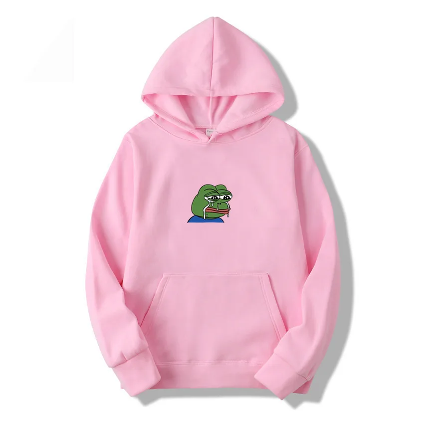 

Man Woman Pullover Sweatshirt Funny Graffiti Print Sad Frog Hoodies Fashion Men's Women's Hip Hop Fleece Multicolor Hooded S-3XL