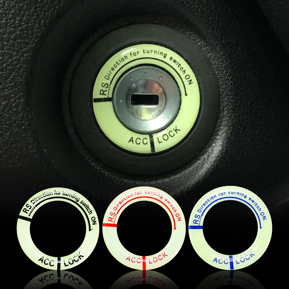 Светящийся в темноте Автомобильный ключ зажигания наклейки 3D для Mitsubishi motors asx lancer