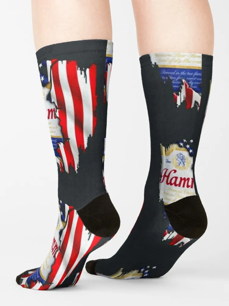 Hamms американский флаг пиво 4 июля носки Мужская мода