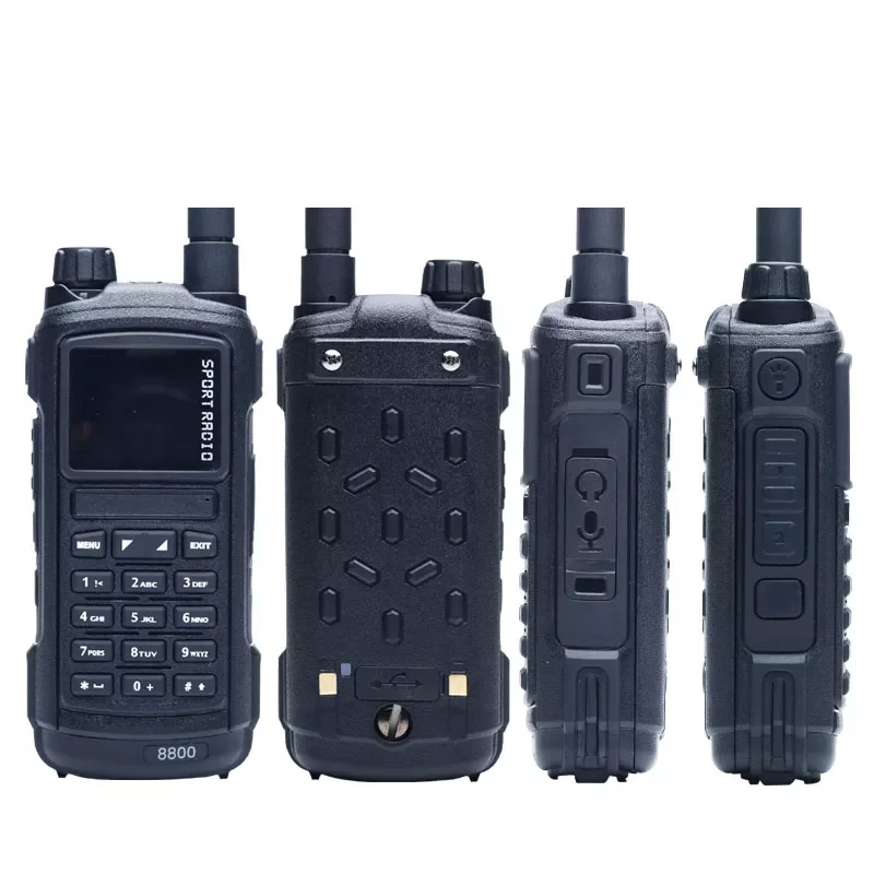 NEW SHX-GP8800 GP 8800 Ham Walkie Talkie Bluetooth Dual Band VHF APP Programming Auto Scan Scanner LED Radio FM Transceiver enlarge