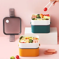 double layer food grade lunch box japan style cute bento packed lunch box kawaii for kids school children food kitchen container