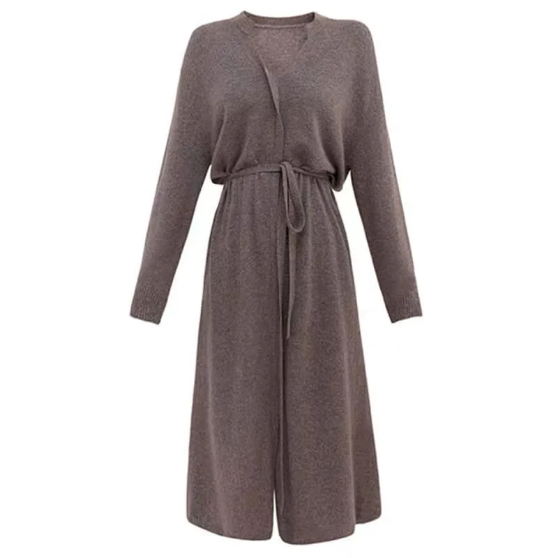 

2023 Autumn New Leisure Simplicity Drawstring Waist Mid Length Knee Length Women's Dresses Free Shipping