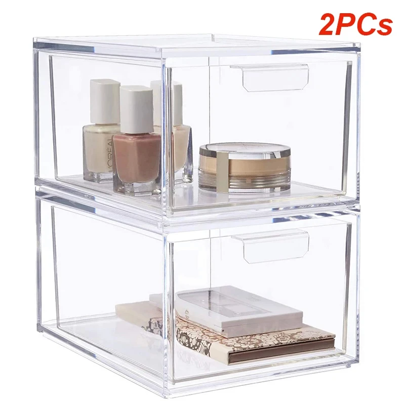 

2 шт., прозрачные пластиковые корзины для век и ногтей