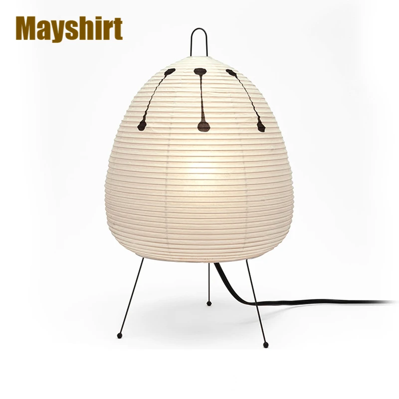 Trípode de estilo japonés, lámparas de mesa de papel de arroz para dormitorio, Akari Noguchi Yong, lámpara de escritorio de diseño, luz de mesita de noche, decoración para sala de estar