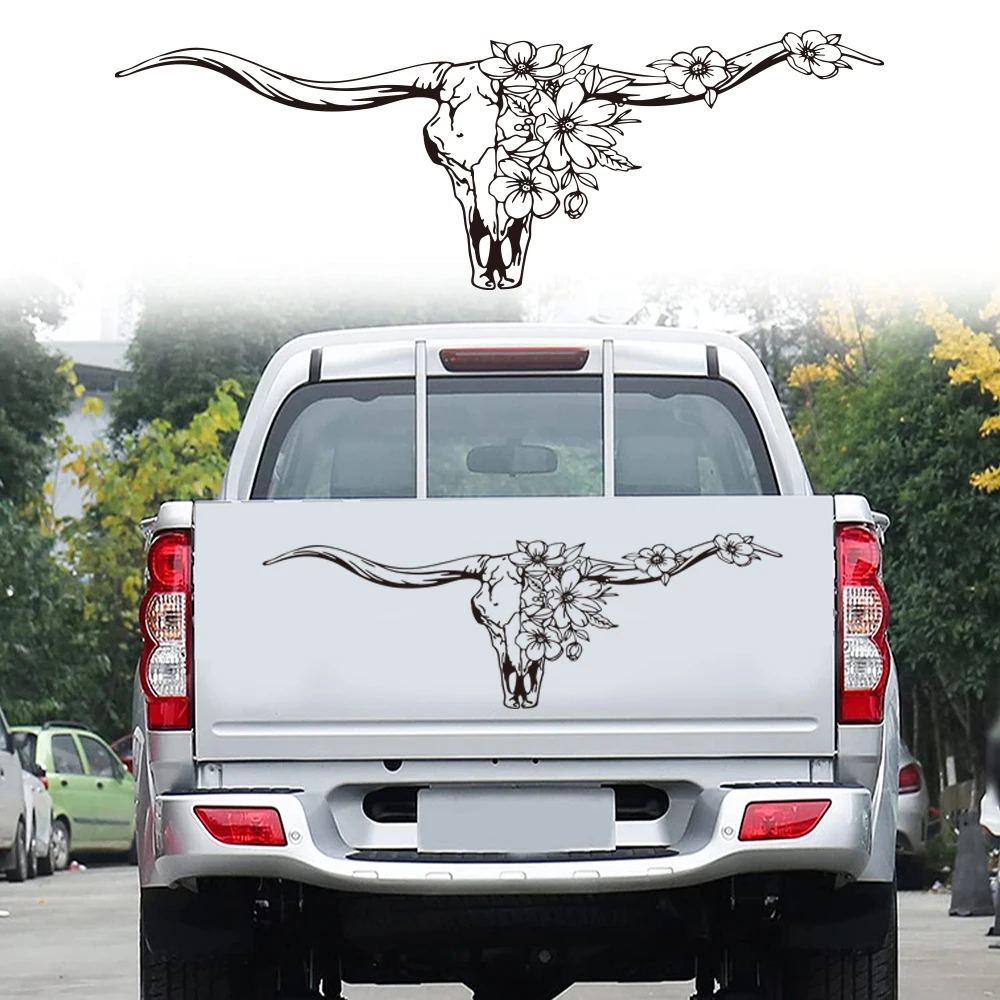 

Большой длинный рожок в стиле бохо, череп, автомобильная наклейка, наклейка на капот, череп пустыни, ведьмы, корова, кактус, авто, капот, дверь, окно, задняя дверь, декор