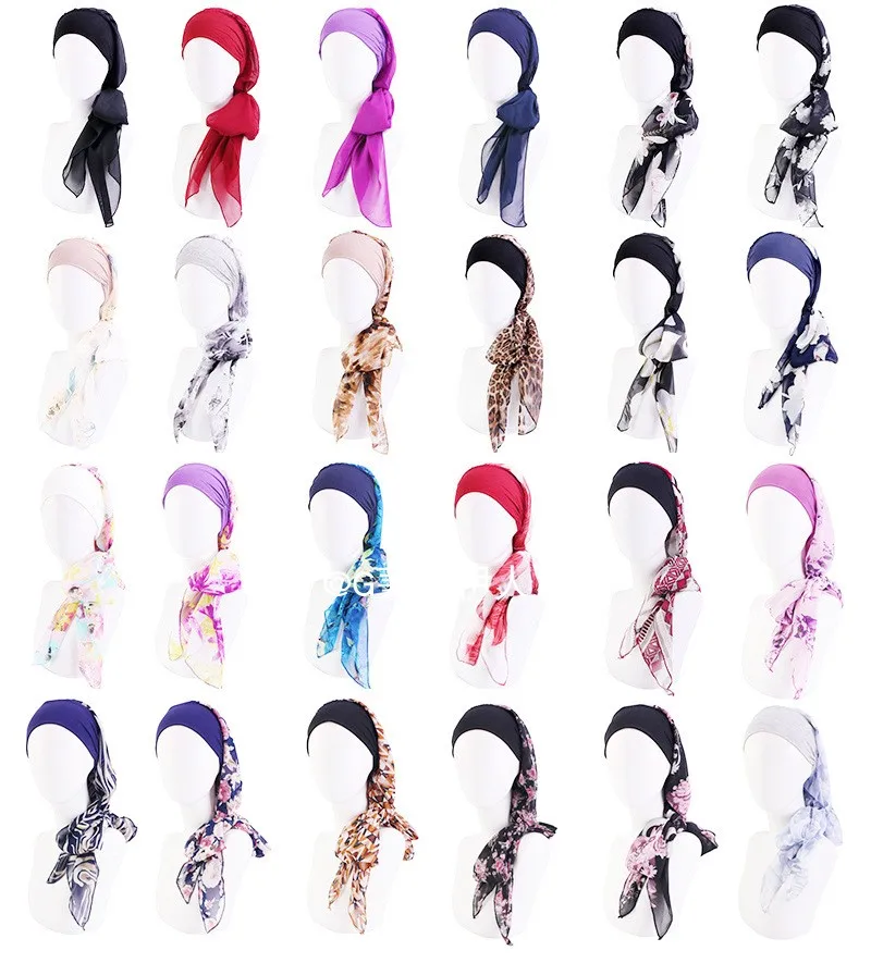 Эластичная Повязка на голову шифоновый шарф в стиле пэчворк шапка дорожная