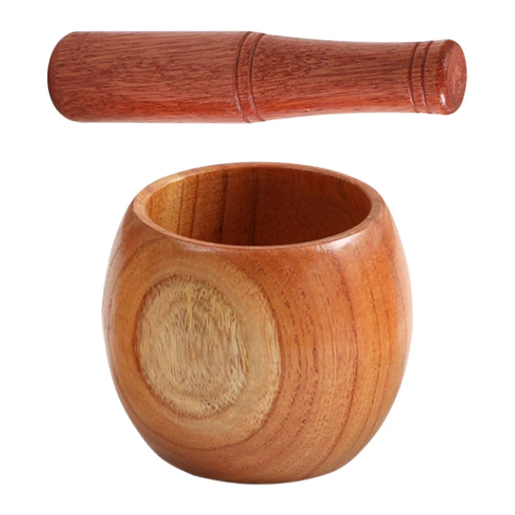 Blender Mortar Pestle Peppermills Pepper Grinders Tool Presser Kitchen Supply Wooden Masher