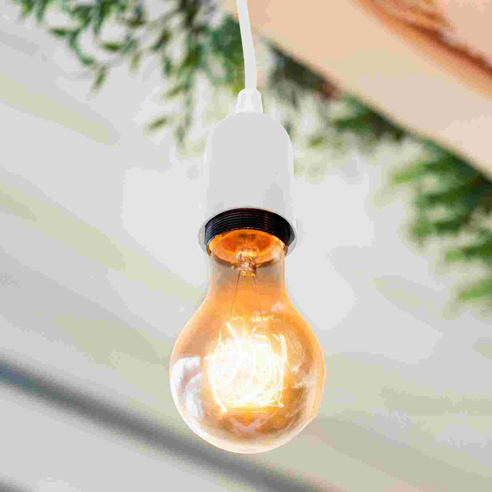 

Light Bulb Socket Plastic Hanging Cord Switch Pendant Lights Plug Garage Lighting