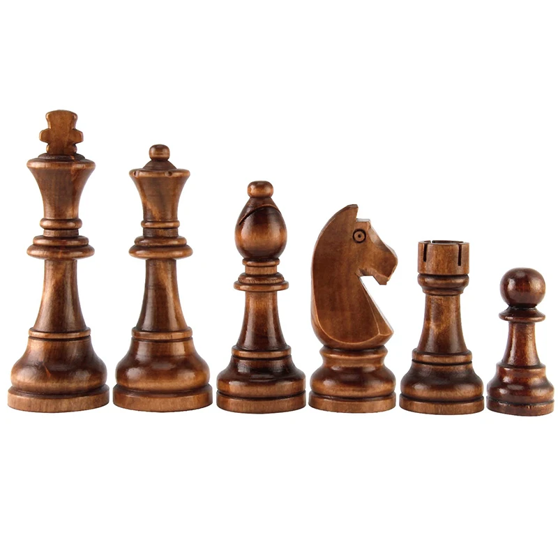 

New 2023 Wooden Learning Intelligence Develop Toy Standard Chess Pieces Without Board Medieval Baby Toys High Quality Safety New