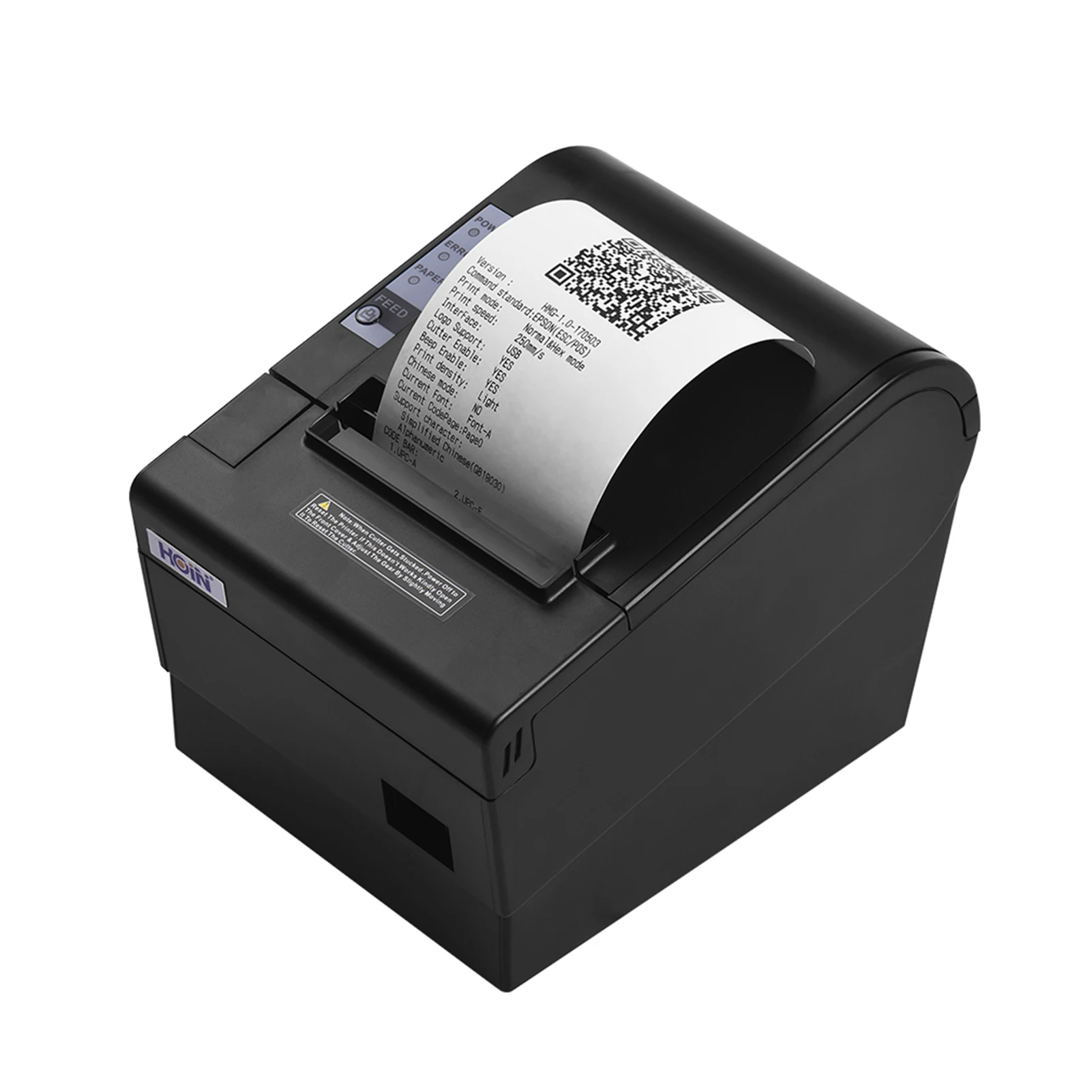 

80mm Thermal Receipt Printer with Auto Cutter USB Ethernet Interface Ticket Bill printing Compatible with ESC/POS Print Commands