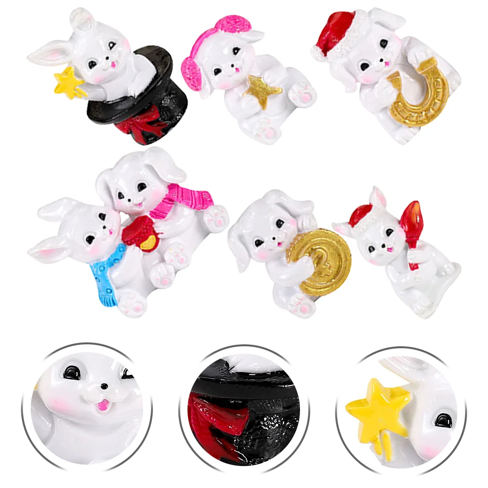 

Bunny Zodiac Animal Figurines Easter Rabbit Figure Chinese Miniature Miniatures Figures Characters Garden Decoration Landscape