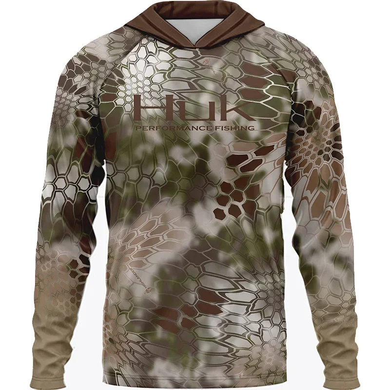 Мужская футболка с длинным рукавом капюшоном UPF 50