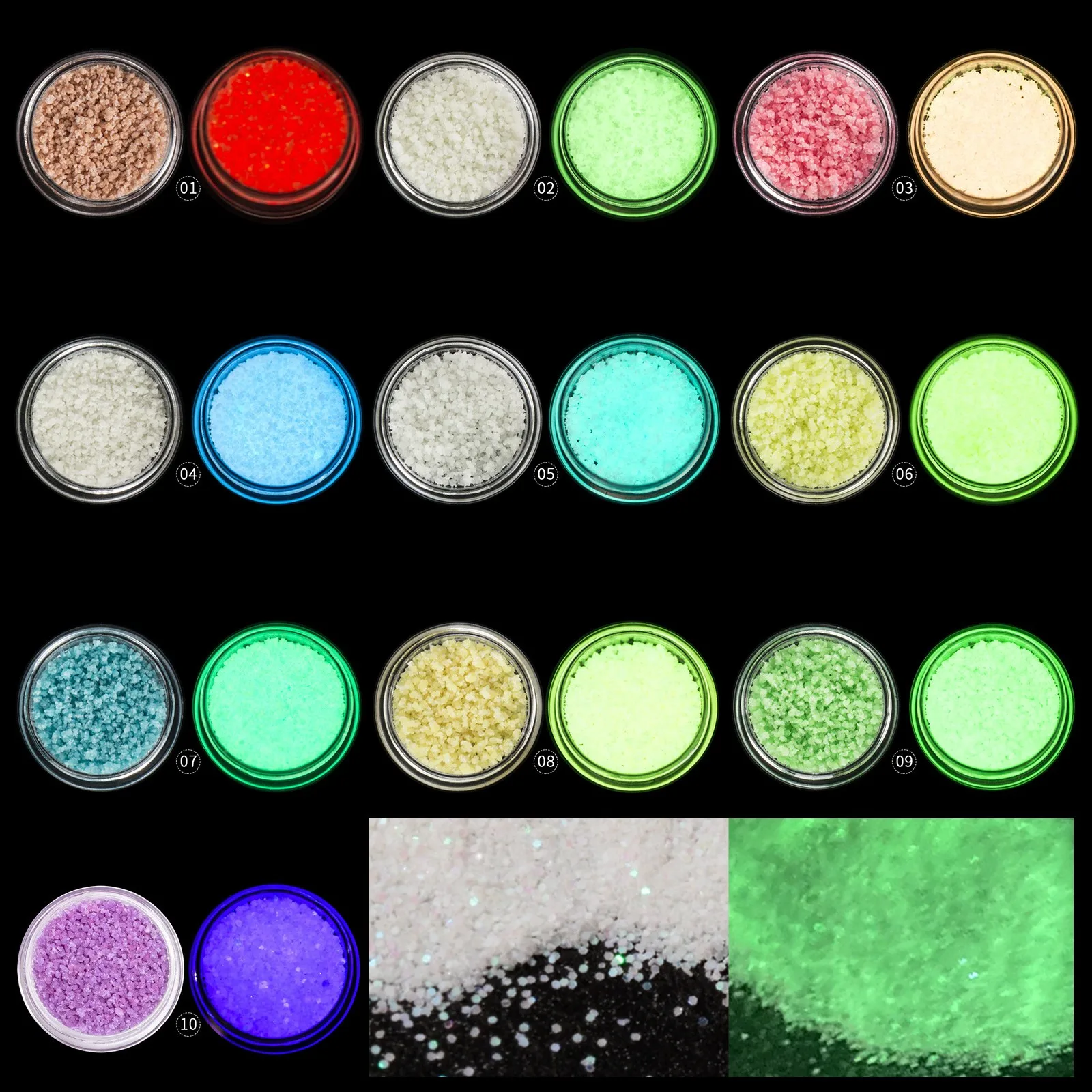 Набор гель-лаков для ногтей набор французского маникюра светящийся песок клей