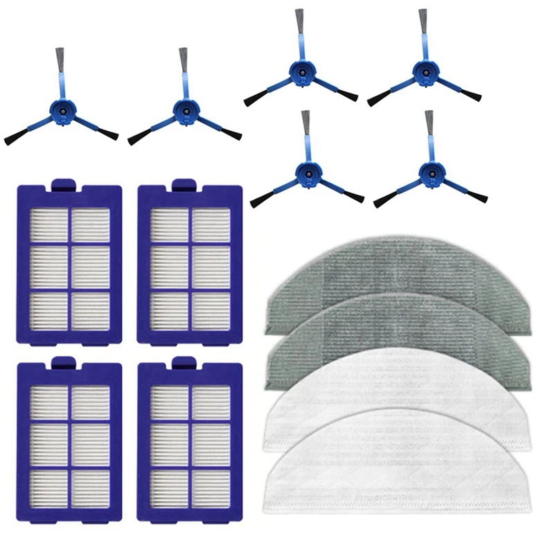 

Сменные детали, боковые щетки, Фильтры HEPA, накладки для швабры, совместимые с Eufy Robovac X8, гибридные аксессуары для пылесоса