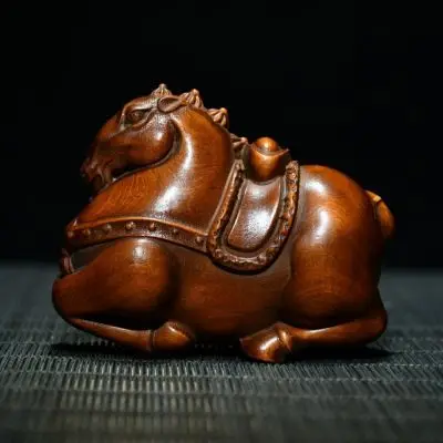 Ручная деревянная статуя лошади Тан