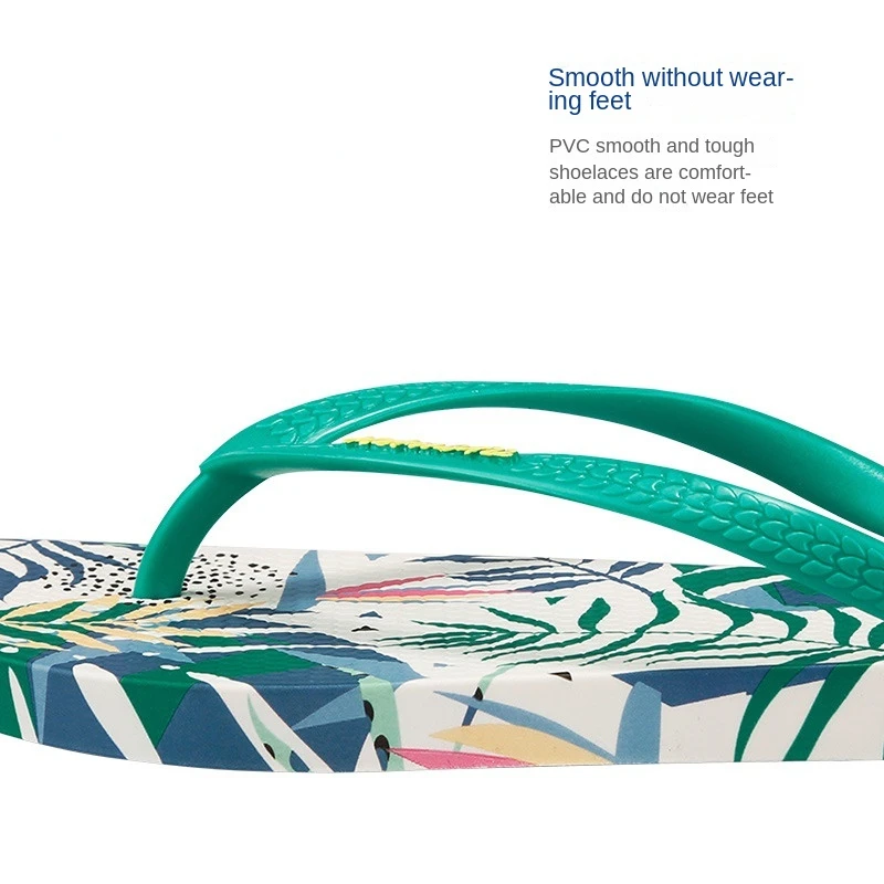 2023 New Ladies Slippers Non-slip Flip-Flops Outdoor  Hawaiian Printed   Slippers Summer Fashion Women's Sandals Male Flip Flops