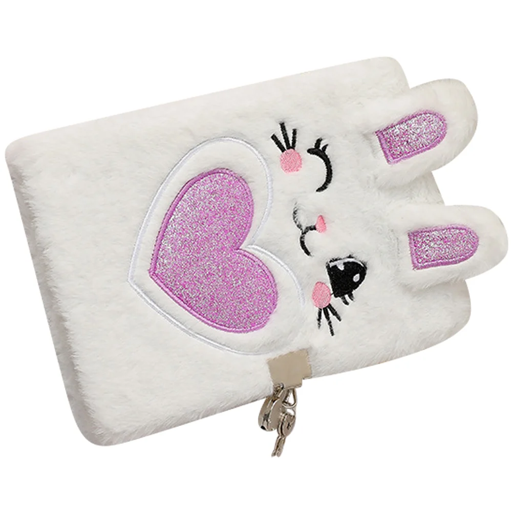 

Plush Notebook Lockable Notepad Lockable Diary with Lock Lovely Shell Notebook for Write Secret girls