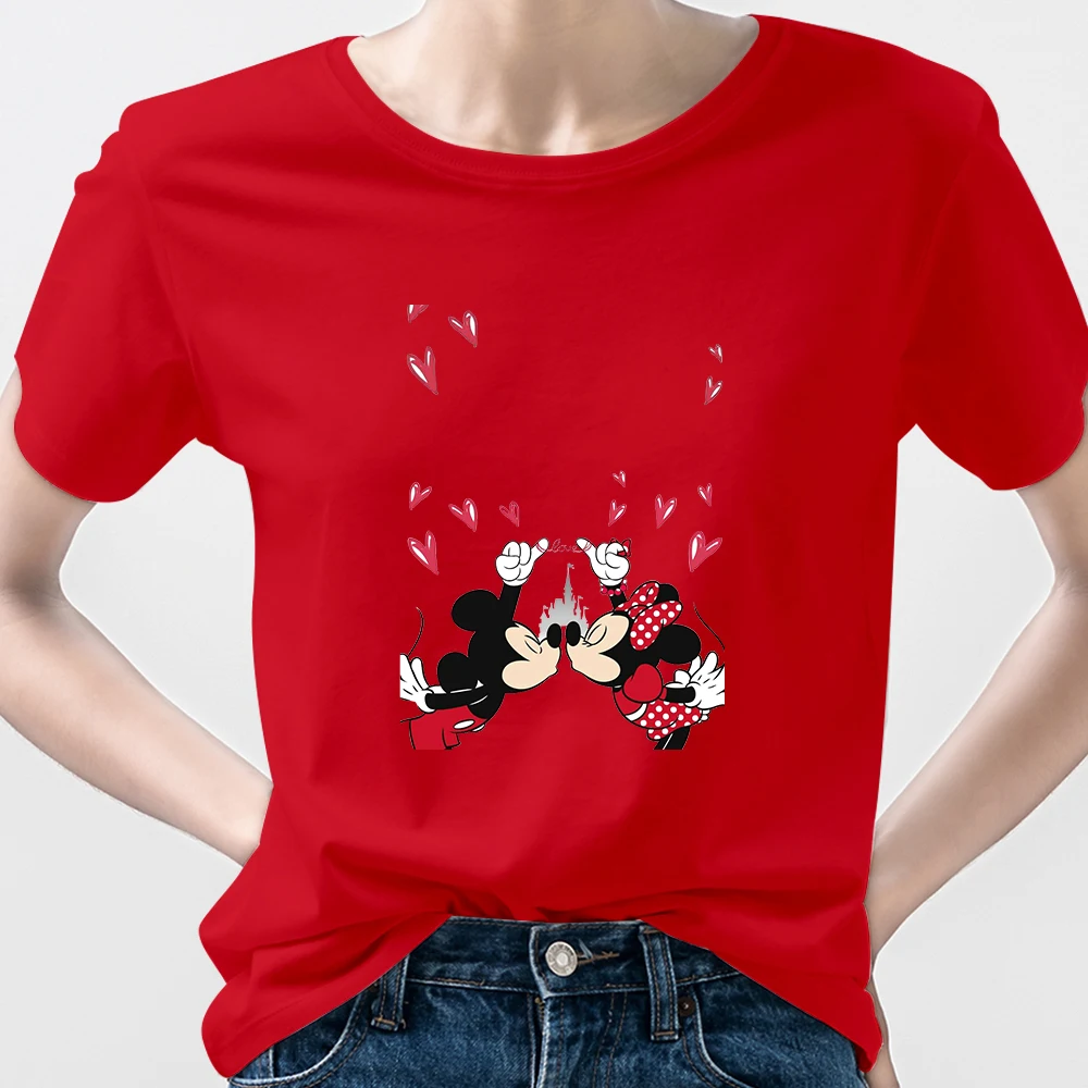 

Urban Mickey Mouse Disney Spain Womens T Shirts 2022 Pull T-Shirts Summer Tops Minnie Custom Couple Love Red Trend Free Shipping