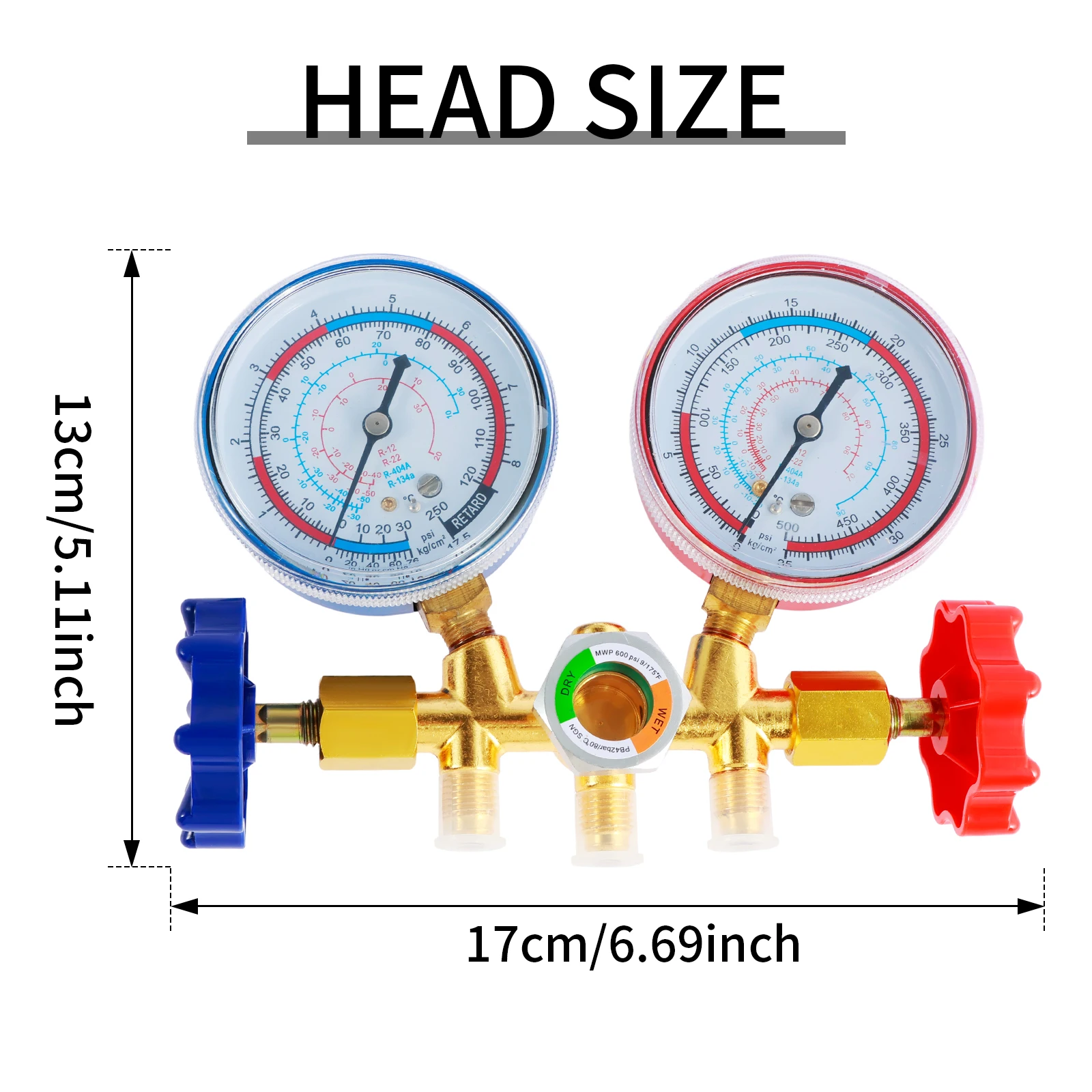 Набор Манометров Кондиционера HVAC Для Охлаждения Трубных Систем Со Шлангами