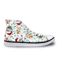 advocator christmas cat print high top canvas shoes for women casual spring ladies sneakers student running shoes free shipping