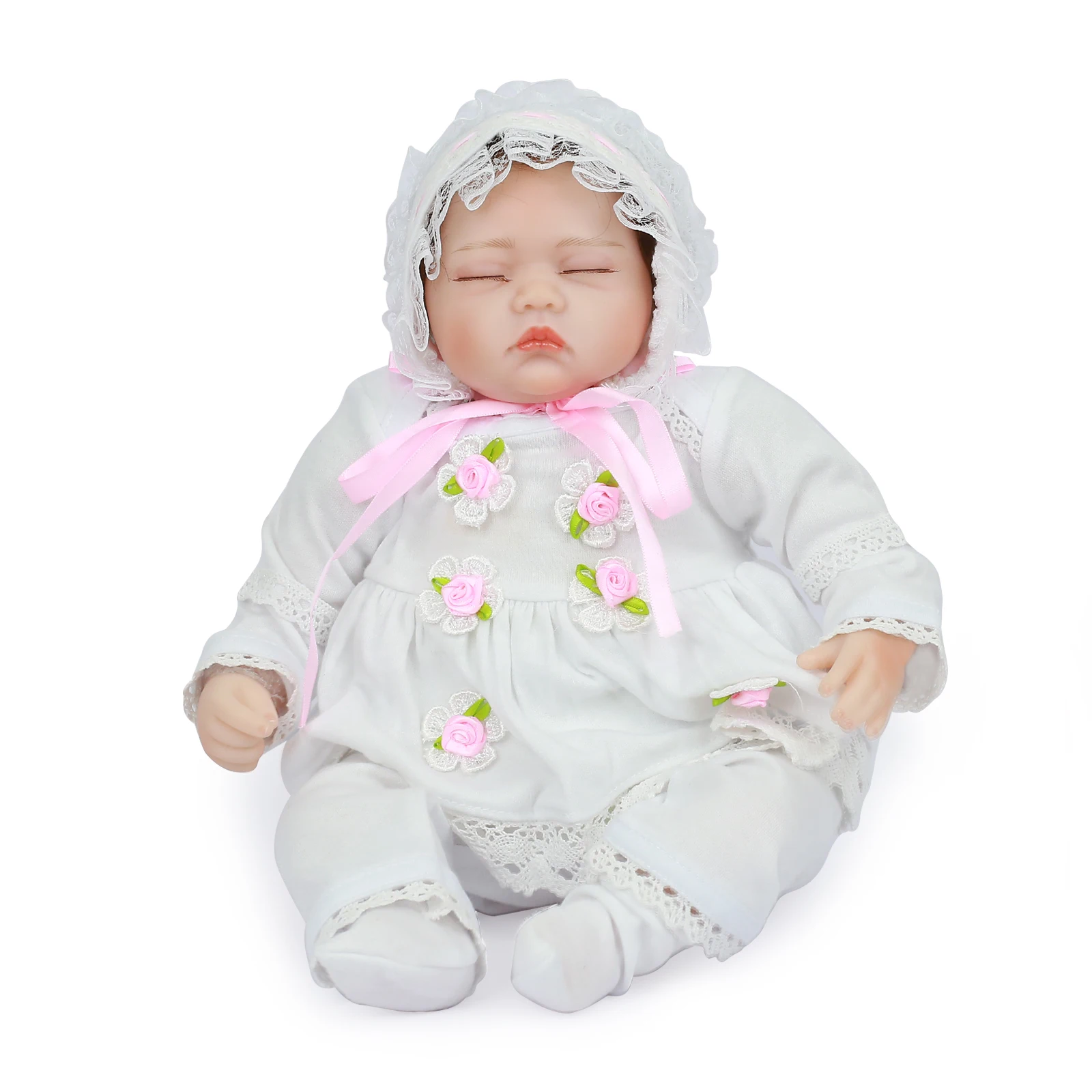 

Rebirth Baby Simulation Soft Touch, Silicone Material Skin Set Kids Companion Holiday Gift, Sleep
