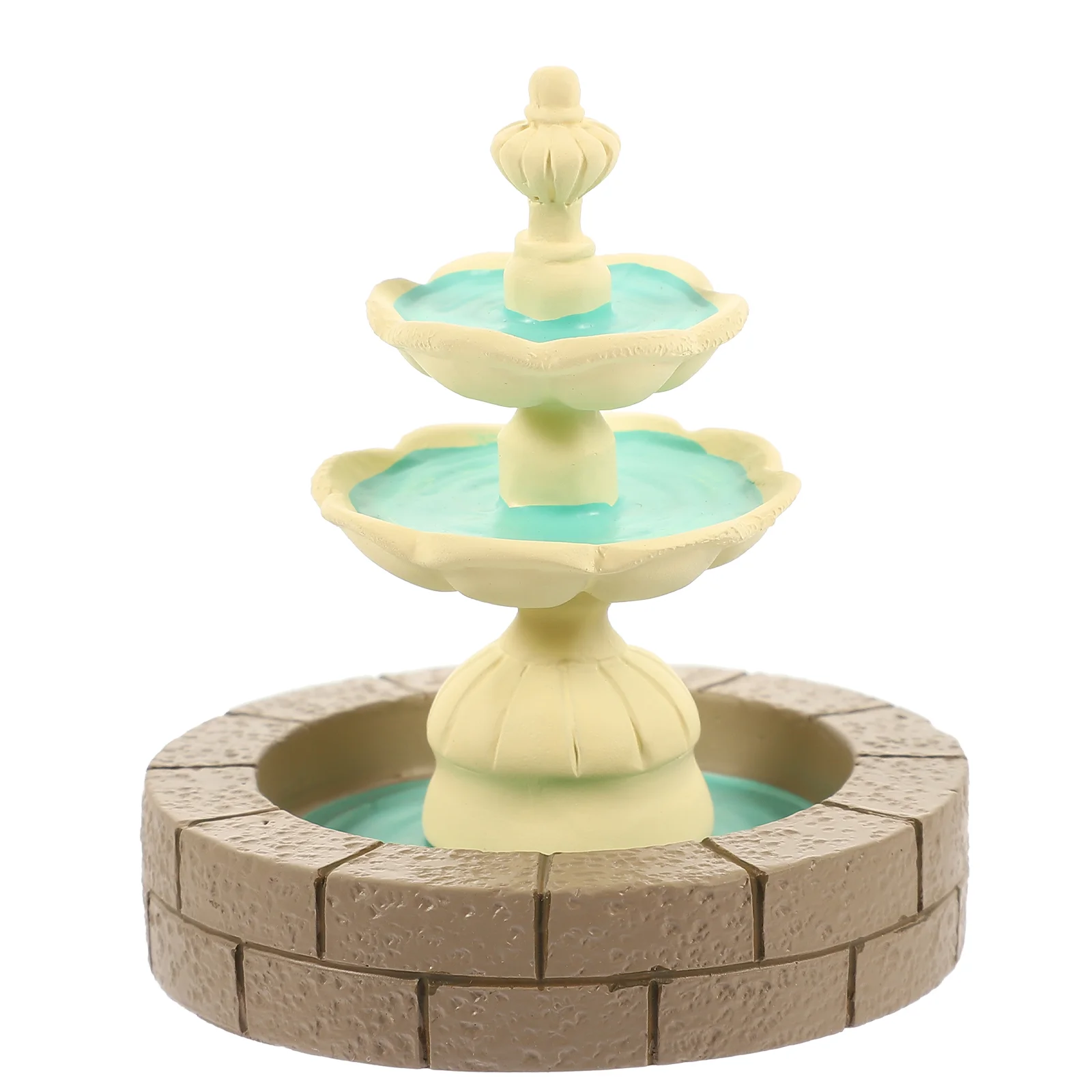 

Mini Fountain Statue Garden Ornament Simulated Decor Micro-landscape Decoration