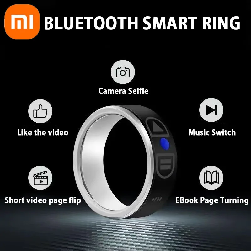 

Xiaomi NFC Bluetooth Multifunction Smart Ring Phone Controller Wireless Remote Self-Timer Photo Shutter Screen Page Turner Video