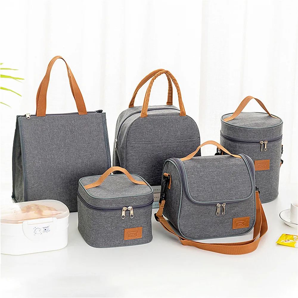 

Portable Thermal Lunch Bag Insulated Bento Bag Handbags Outdoor Picnic Travel Cooler Bag Kids Breakfast Box Totes Food Container