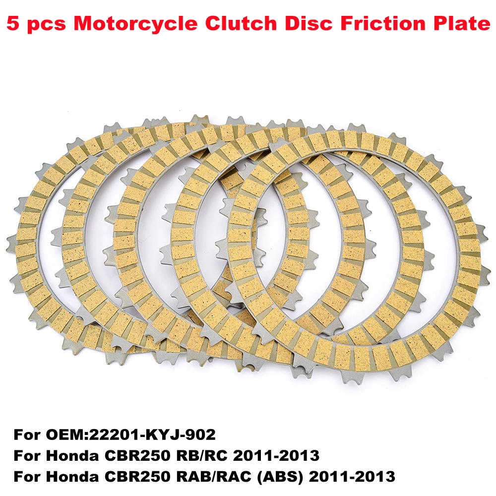 

Диск сцепления мотоцикла, фрикционная пластина, диск сцепления двигателя для Honda CBR250 RB/RC CBR 250 цветной/RAC ABS 2011-2013 22201-KYJ-902