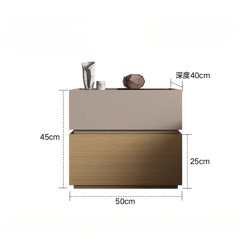 Роскошный узкий мини прикроватный столик минималистичный современный шкаф для