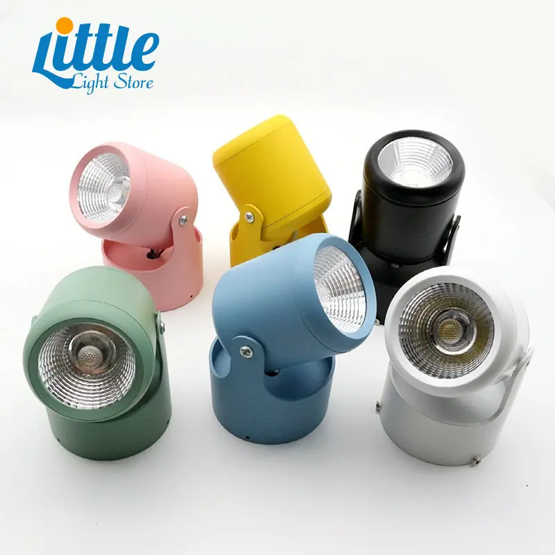 

3W 7W 12W 20W Nordic Foldable Ceiling Lamp 180 Degree Rotatable COB Background Spot Light LED Surface Mounted Ceiling Lamp