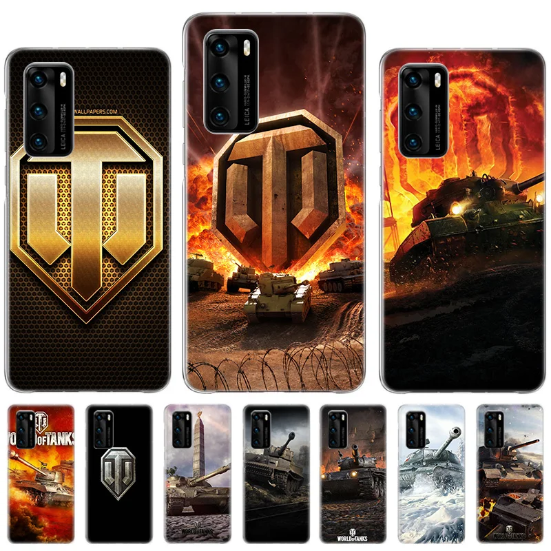 

Hot World of tanks Case For Huawei P50 P40 P30 P20 P10 lite Printing Pattern Cover For Huawei Mate 20 10 Pro Anti-fall Coque