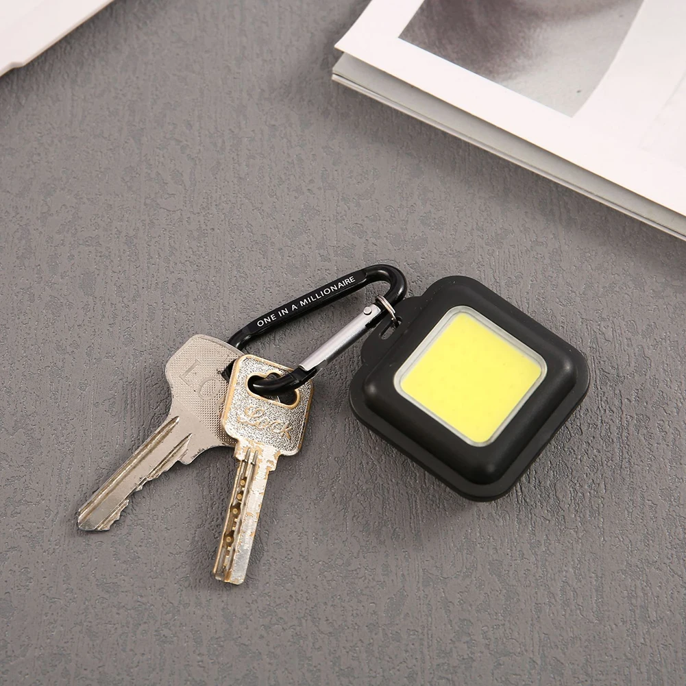 

Миниатюрный светодиодный светильник с брелоком, фонарь с COB матрицей, портативный карманный маленький аварийный светильник для кемпинга, зарядка через USB, 500 люмен