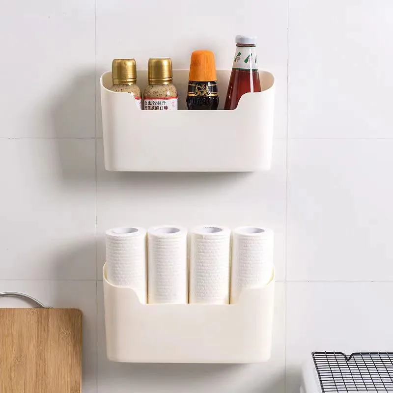 

Non Punching Hanging Adhesive Storage Rack Bathroom Cosmetics Storage Box Toilet Debris Plastic Storage and Sorting Rack