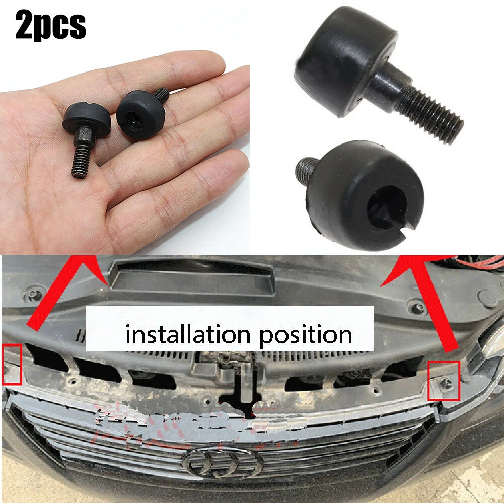 

Bumper Grille Stop Screw Direct Replacement 2pcs New Rubber Buffer Cap Bumper Clip Stop Screw BUMPER Black Brushed Rubber