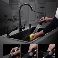 sink strainer black drainboard stainless steel gadget hidden rinser kitchen sinks faucet cocina accesorio kitchen accessories