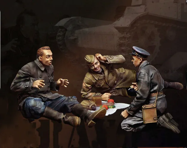 

1/35 Resin Model Figure GK ,3 Figure , Unassembled and unpainted kit