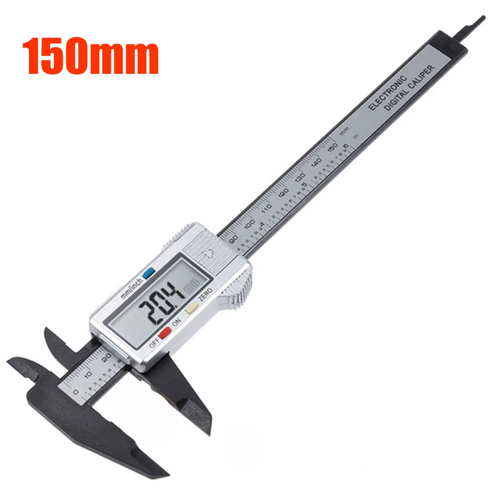 Electronic digital display plastic vernier caliper inner and outer diameter measuring tool, meter/feet two-way measurement