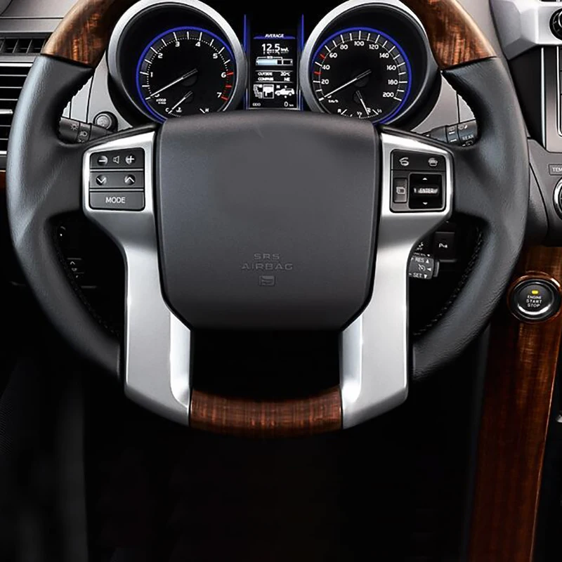 

Декоративные полоски для рулевого колеса, АБС-пластик, наклейки для Toyota Land Cruiser Prado 150 LC150 FJ150 2010-2017