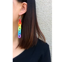 rainbow drop earrings for women girl lovely long dangle earrings sweet party jewelry